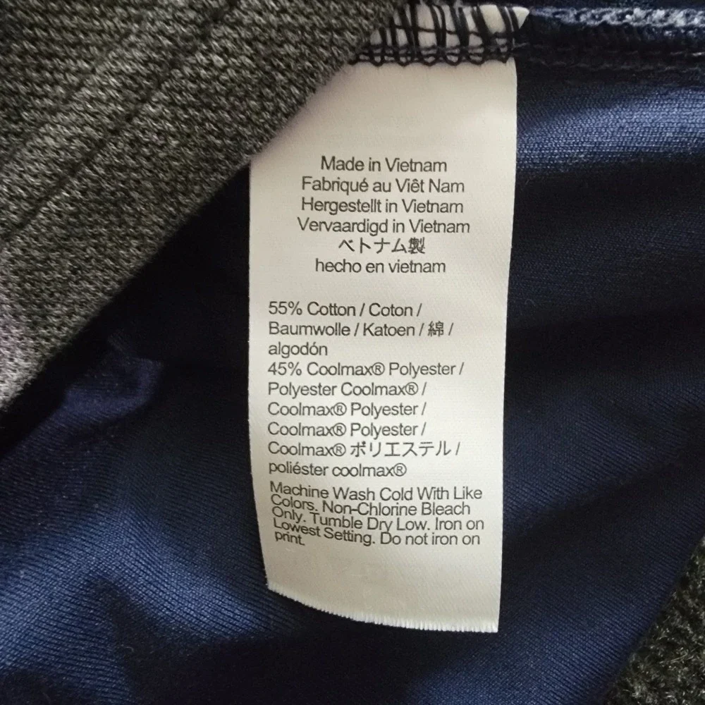 J.Crew Oarsman Quarter Zip Pullover Gray‎ M Long Sleeve Coolmax